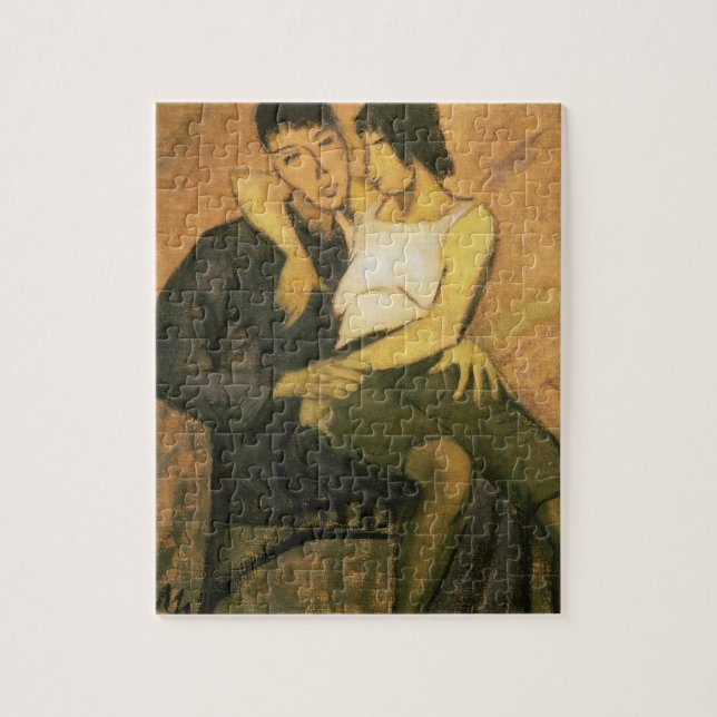 Urbanite Couple, 1920 (oil on canvas) Jigsaw Puzzle (Vertical)