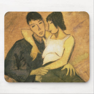 Urbanite Couple, 1920 (oil on canvas) Mouse Mat