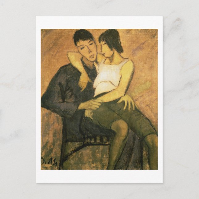 Urbanite Couple, 1920 (oil on canvas) Postcard (Front)