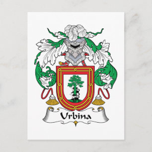 Urbina Family Crest Postcard