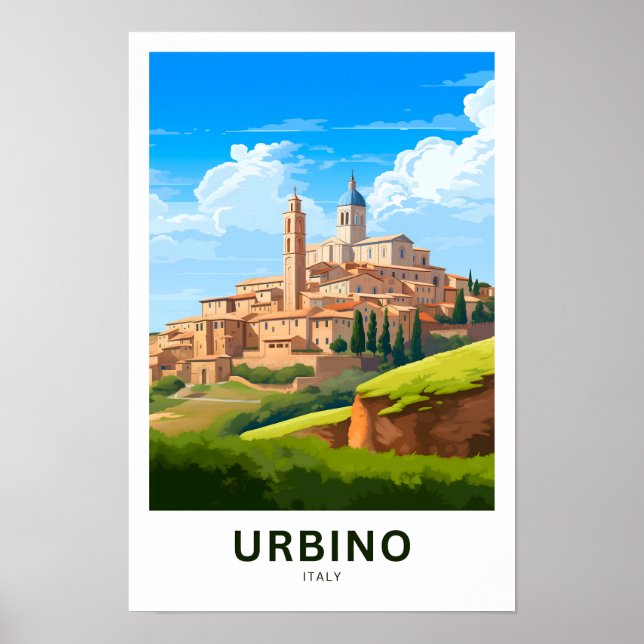 Urbino Italy Travel Print (Front)