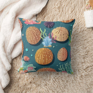 Urchin Coral Print Cushion