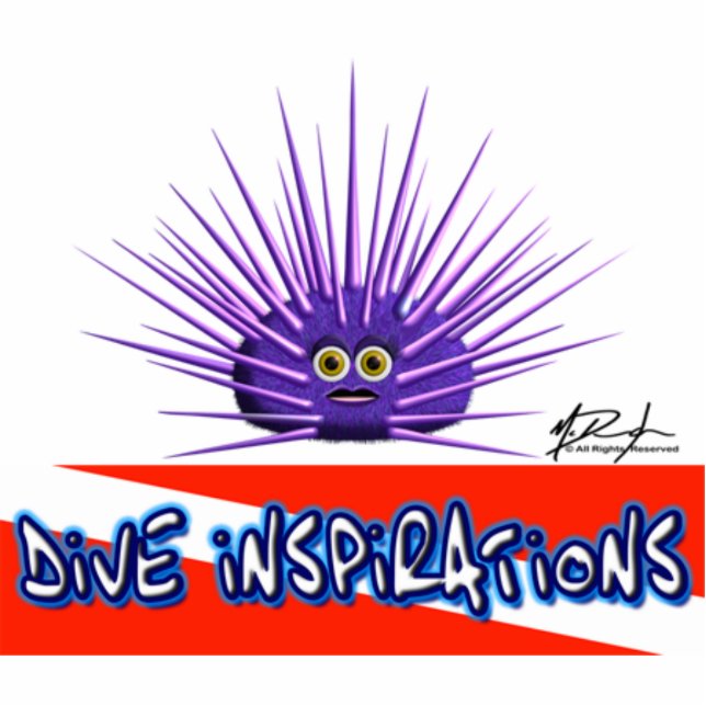 Urchin Logo Statue Standing Photo Sculpture (Front)