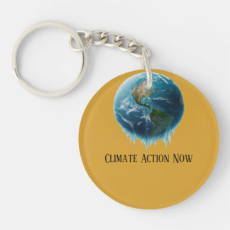 Urgent Call: Climate Action Now Key Ring