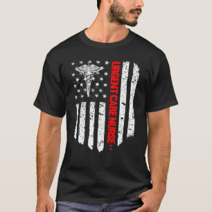 Urgent Care Nurse American Flag Rn Registered Nurs T-Shirt