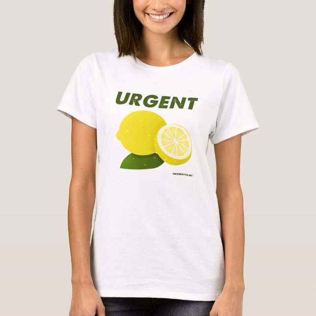 Urgent Lemons, by Vauny T-Shirt (Front)