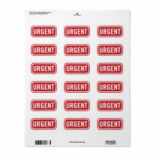 Urgent Office Label