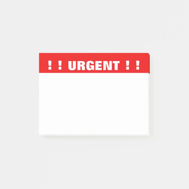 "Urgent" Priority Notes (Front)