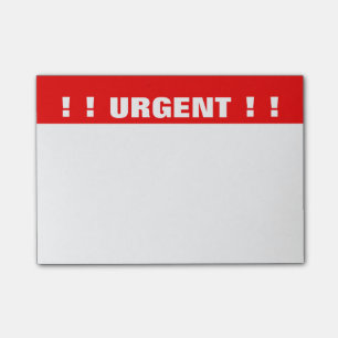 "Urgent" Priority Post-it Notes