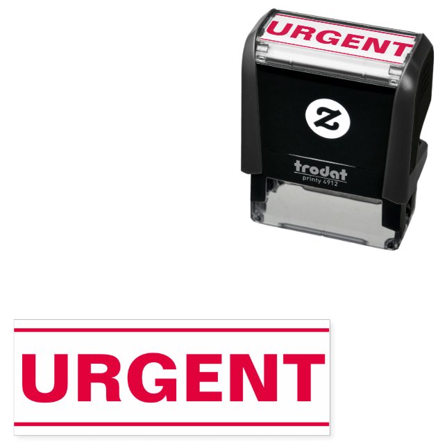 Urgent Text Template Self-inking Stamp (In Situ)