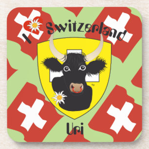 Uri Schweiz Suisse Svizzera Kork-Untersetzer Coaster