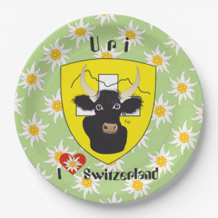 Uri Schweiz Suisse Svizzera Svizra Teller Paper Plate