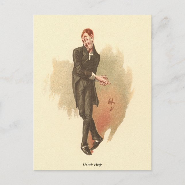 Uriah Heep by Kyd from Dickens' David Copperfield Postcard (Front)