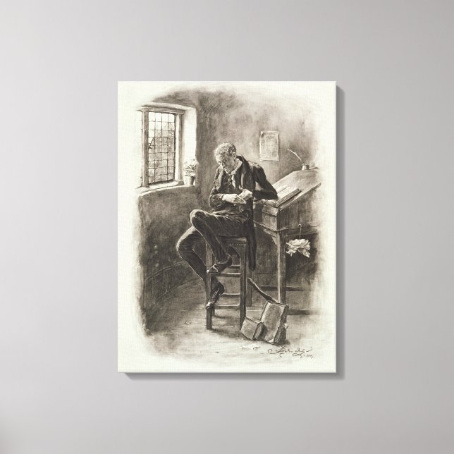 Uriah Heep, from 'Charles Dickens: A Gossip about Canvas Print (Front)