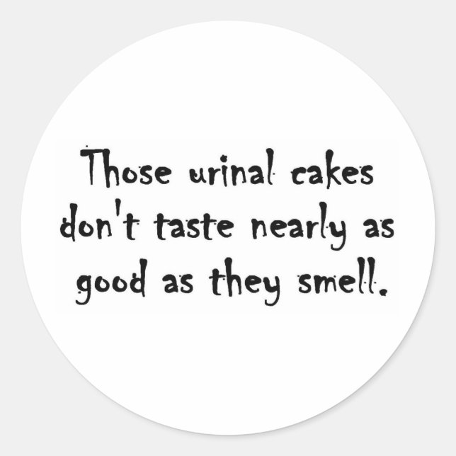 Urinal cakes classic round sticker (Front)