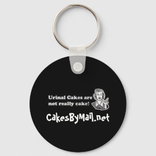Urinal cakes keychain, CakesByMail.net Key Ring