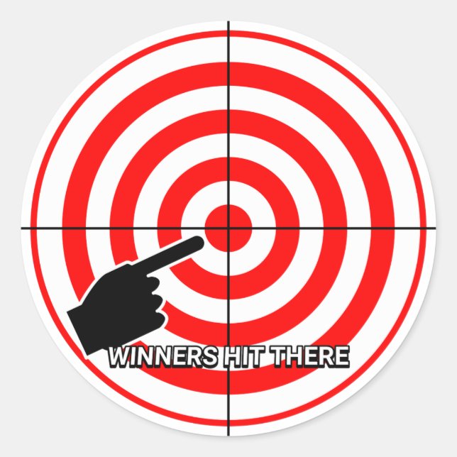 Urinal Target Practice Classic Round Sticker (Front)
