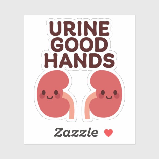 Urine Good Hands – Cute Smiling Kidney Design (Sheet)