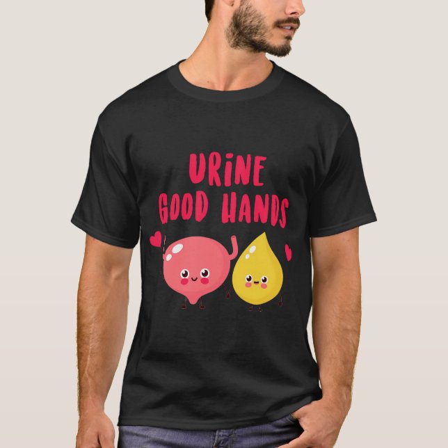 Urine Good Hands Medical Nursing T-Shirt (Front)