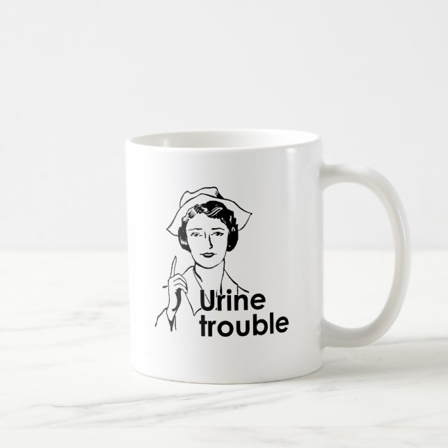 URINE TROUBLE COFFEE MUG (Right)