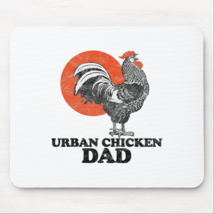 Urn Chicken Dad Crowing Rooster And Sun Vintage Gr Mouse Mat