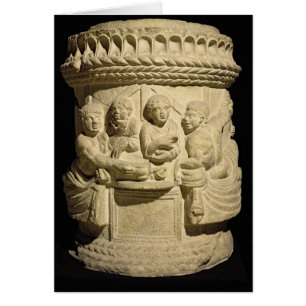 Urn depicting a family meal, from Aquileia