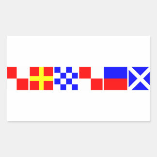 URNU East Midlands Maritime Signal Flags Rectangular Sticker