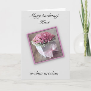 Urodziny - Personalised Polish birthday card 