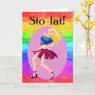 Urodziny - Polish birthday card for her