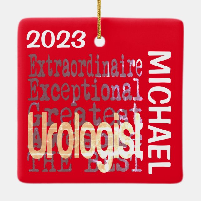 Urologist Extraordinaire CUSTOM Ceramic Ornament (Back)