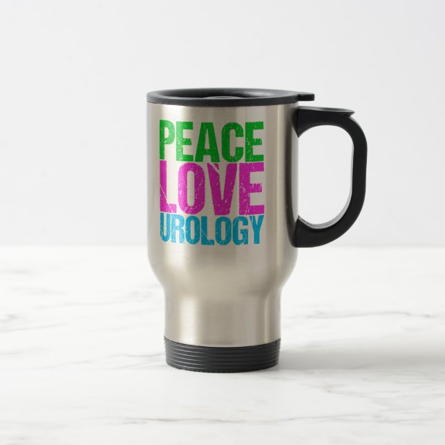 Urologist Peace Love Urology Travel Mug (Right)