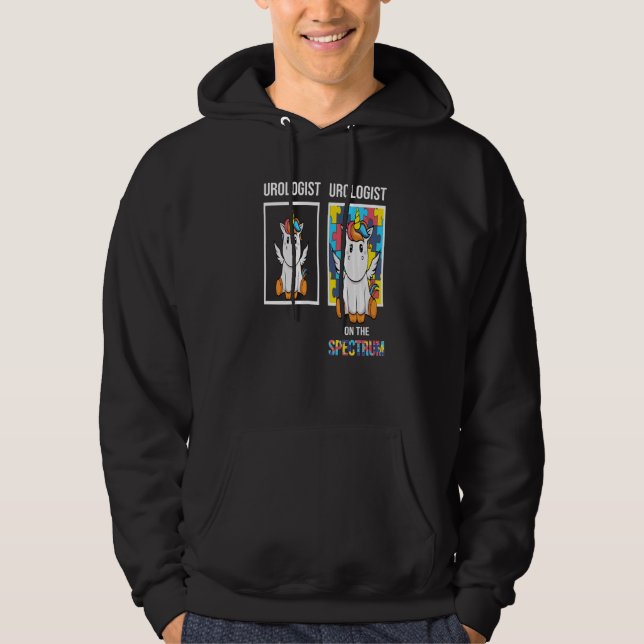 Urologist People With Autism Puzzle Unicorn Neurod Hoodie (Front)