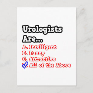 Urologist Quiz...Joke Postcard