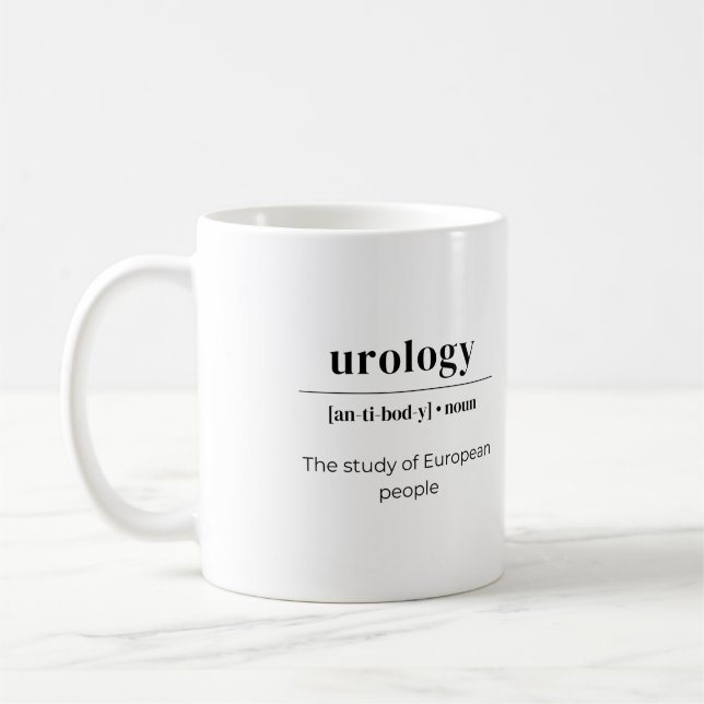 Urology Dictionary Definition Study Of European Coffee Mug (Left)
