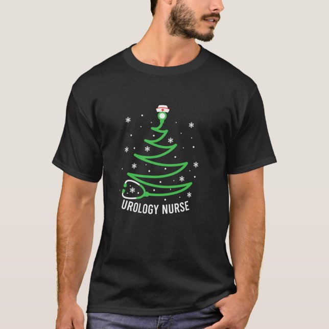 Urology Nurse Christmas Tree Stethoscope Xmas Urol T-Shirt (Front)