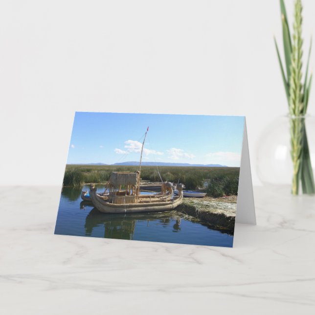 uros island boat card (Front)