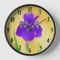 urple Bearded Iris Painting - Original Flower Art