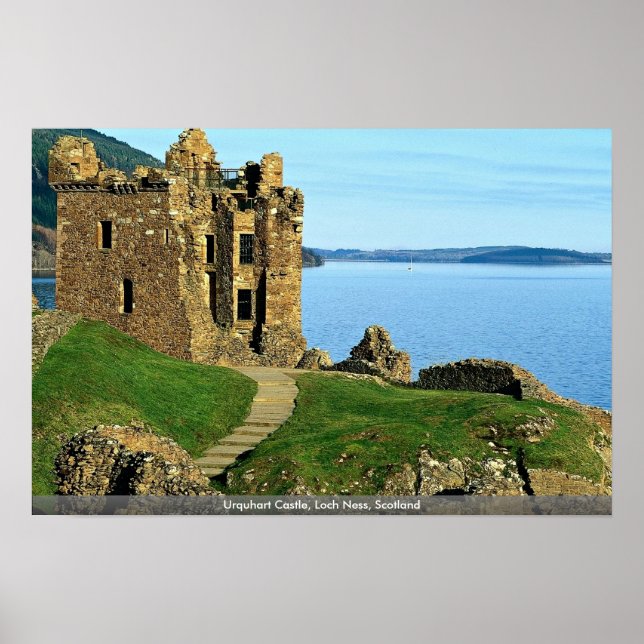 Urquhart Castle, Loch Ness, Scotland Poster (Front)