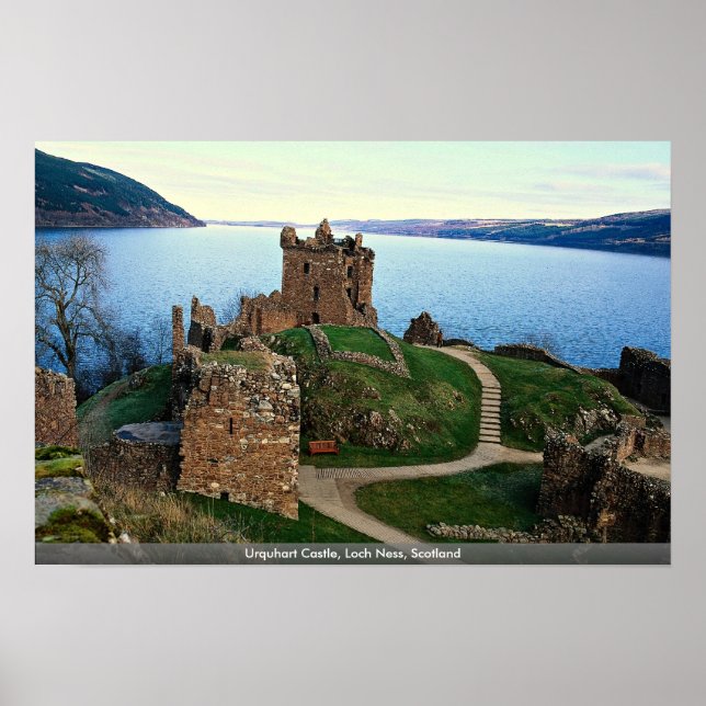 Urquhart Castle, Loch Ness, Scotland Poster (Front)