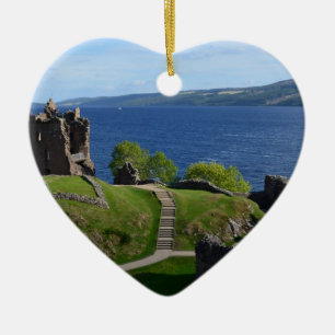 Urquhart Castle Ruins Ceramic Tree Decoration