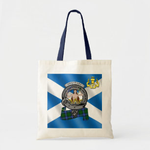 Urquhart Clan Badge & Tartan Tote Bag