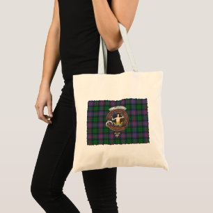 Urquhart Clan Badge Tartan Tote Bag