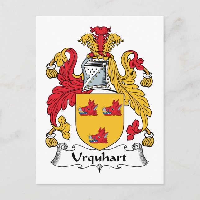 Urquhart Family Crest Postcard (Front)