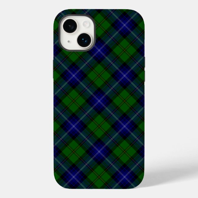 Urquhart tartan blue green plaid Case-Mate iPhone case (Back)