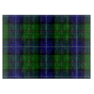 Urquhart tartan blue green plaid cutting board