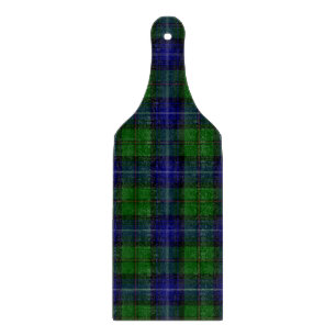 Urquhart tartan blue green plaid cutting board