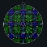 Urquhart tartan blue green plaid dartboard<br><div class="desc">Urquhart clan tartan blue green plaid</div>