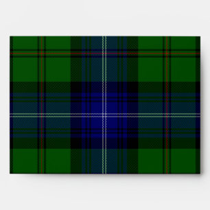 Urquhart tartan blue green plaid envelopes