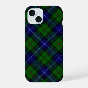 Urquhart tartan blue green plaid iPhone 15 case