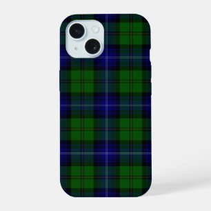 Urquhart tartan blue green plaid iPhone 15 case